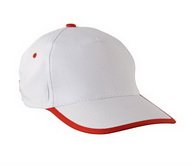 Şapka Promosyon Beyaz-Kırmızı Biyeli As-701 Seri Şapka