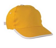 Şapka Promosyon Sarı-Beyaz Biyeli As-706 Seri Şapka